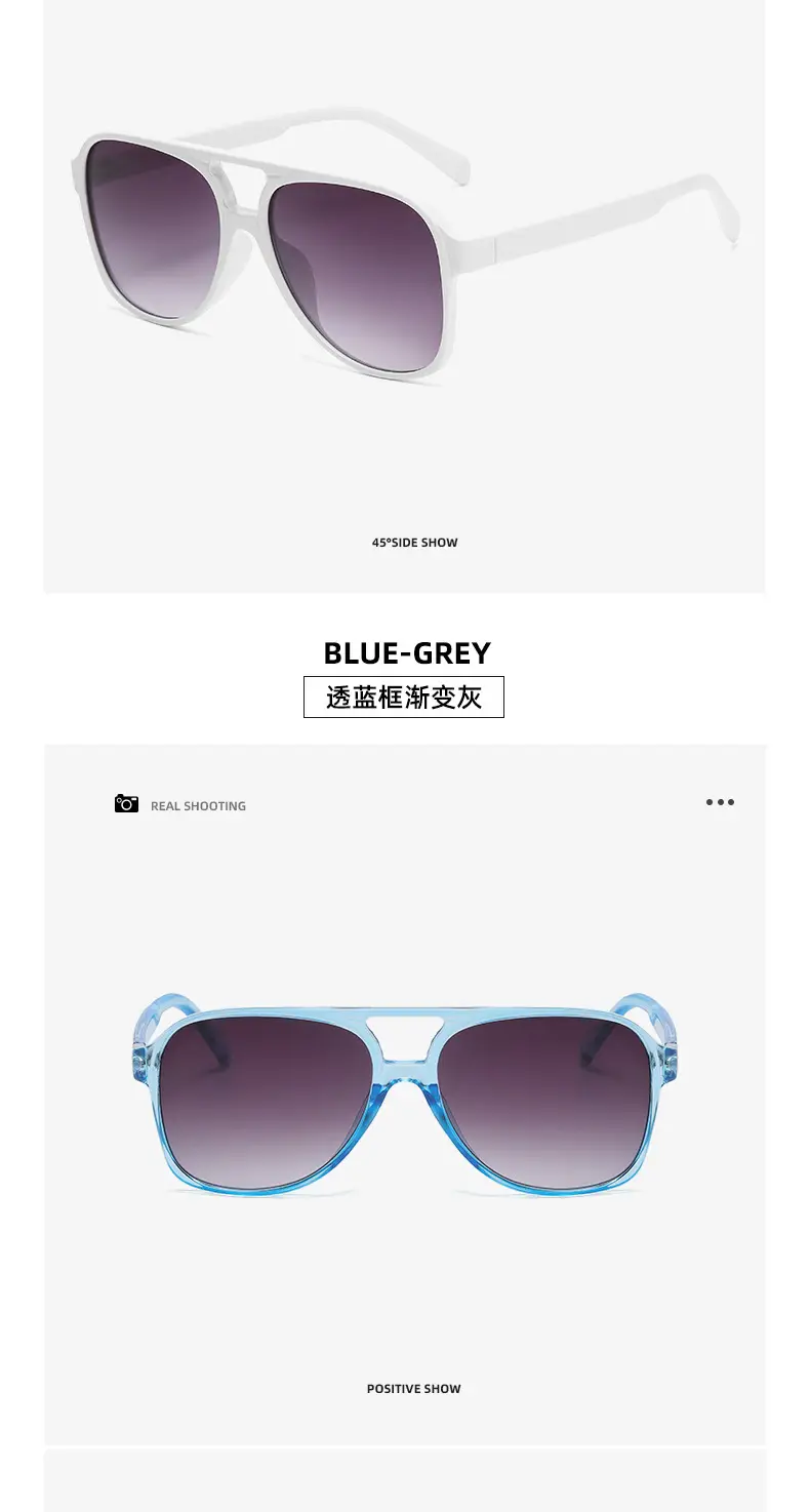 Red Grey Pilot Frog Sunglasses for Women Men — feature 18