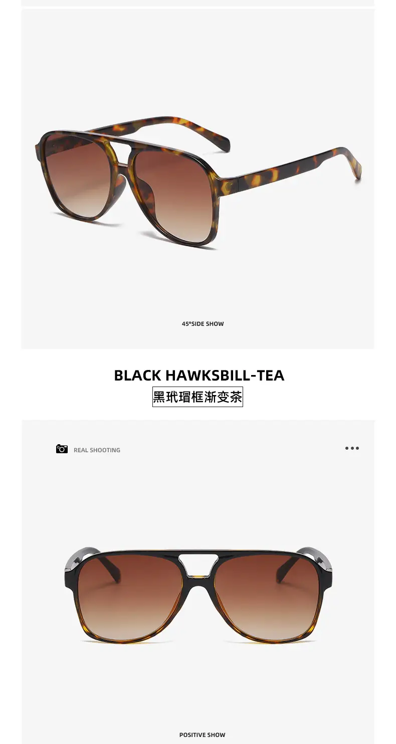 Red Grey Pilot Frog Sunglasses for Women Men — feature 21