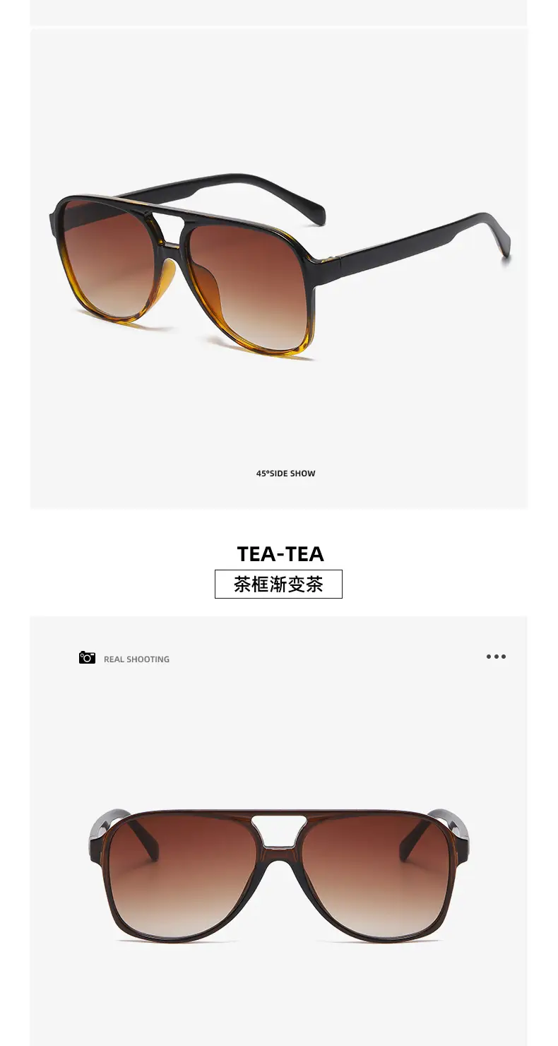 Red Grey Pilot Frog Sunglasses for Women Men — feature 22
