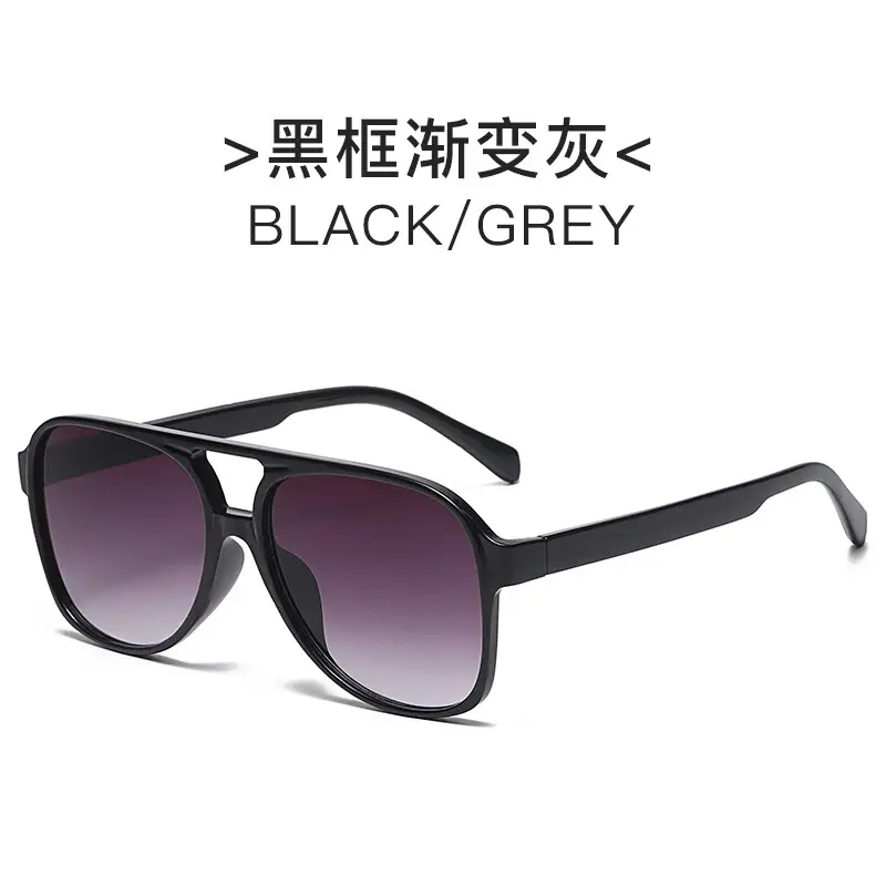 Red Grey Pilot Frog Sunglasses for Women Men - Image 2