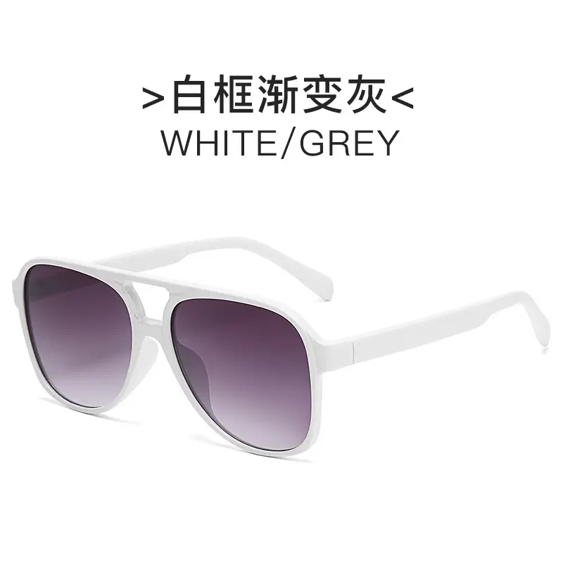 Red Grey Pilot Frog Sunglasses for Women Men - Image 4