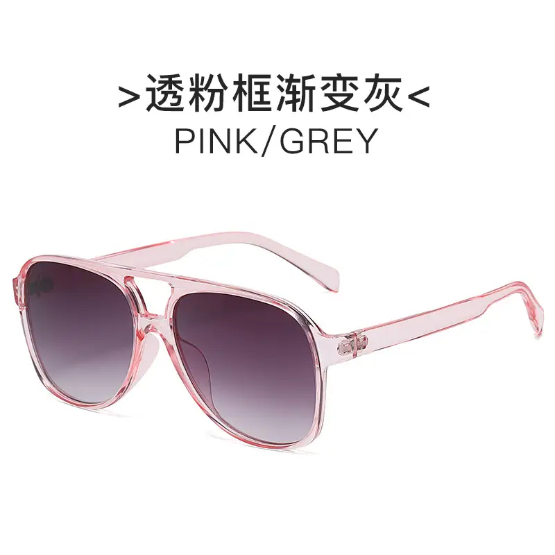 Red Grey Pilot Frog Sunglasses for Women Men - Image 6