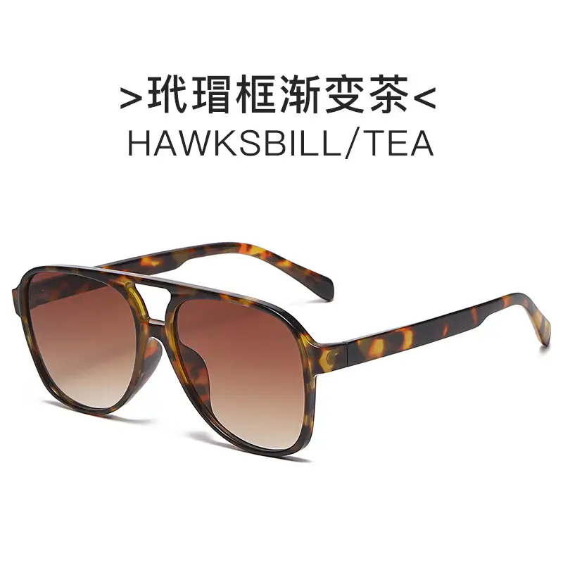 Red Grey Pilot Frog Sunglasses for Women Men - Image 7