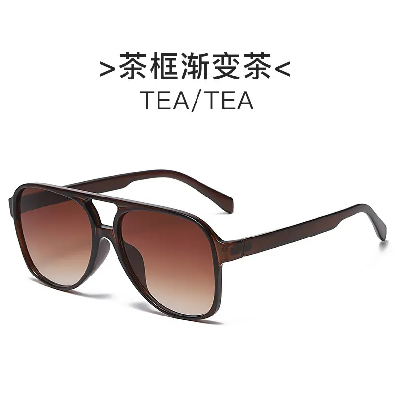 Red Grey Pilot Frog Sunglasses for Women Men - Image 9