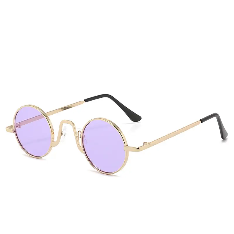 Mini Round Sunglasses for Trendy Street Style, Popular on Social Media, Essential for Sun Protection - Image 8