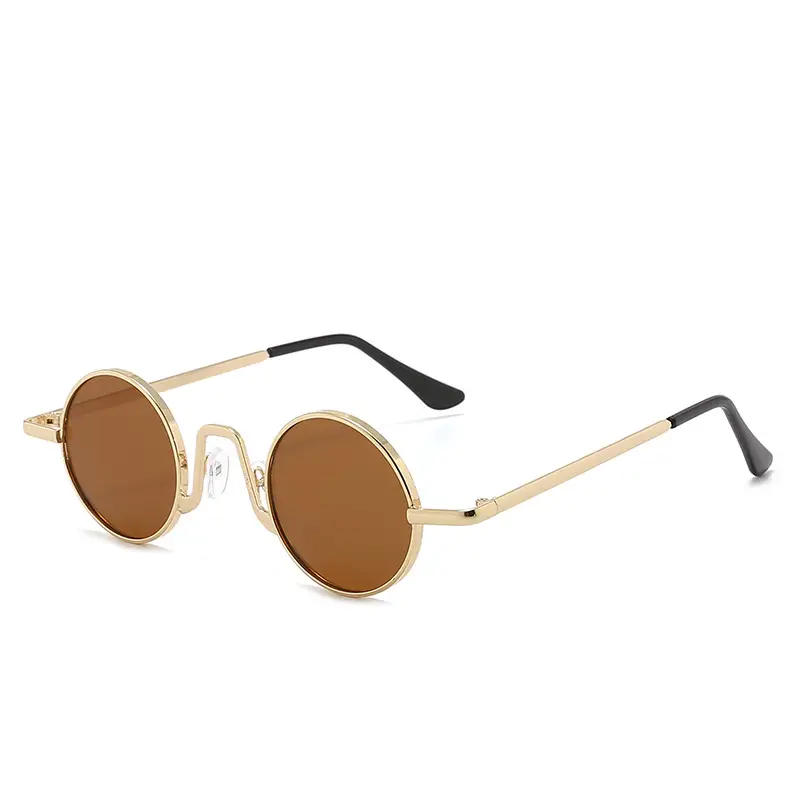 Mini Round Sunglasses for Trendy Street Style, Popular on Social Media, Essential for Sun Protection - Image 9
