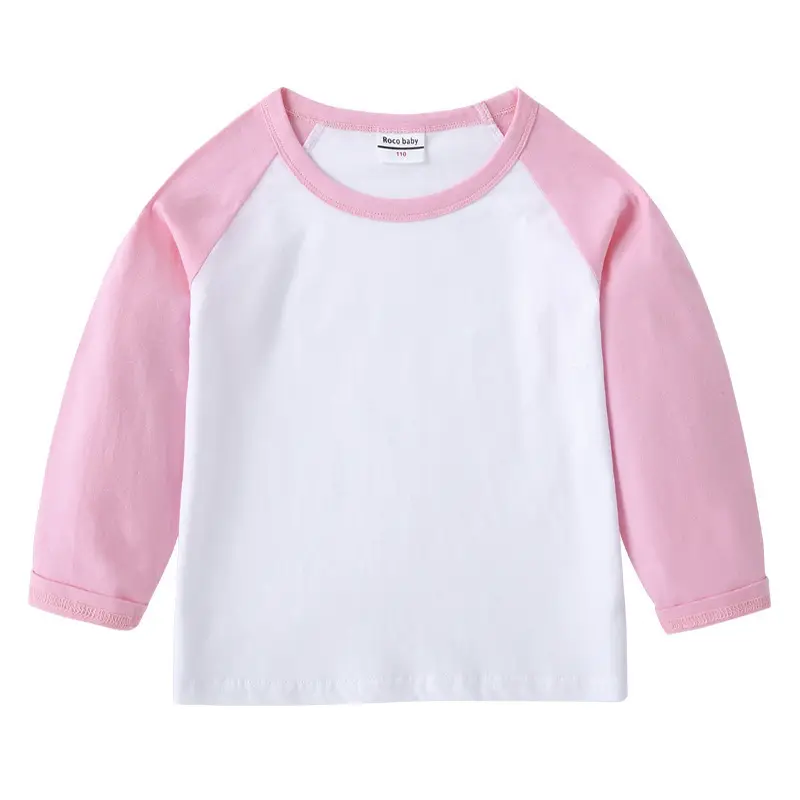 Kids Cotton Long Sleeve T-Shirt Red White Pink Black Pants Set - Image 30