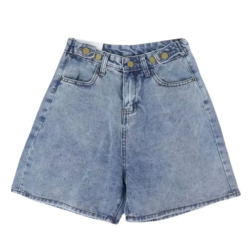 Women Denim Shorts High Waist 2021 Summer Large - Image 7