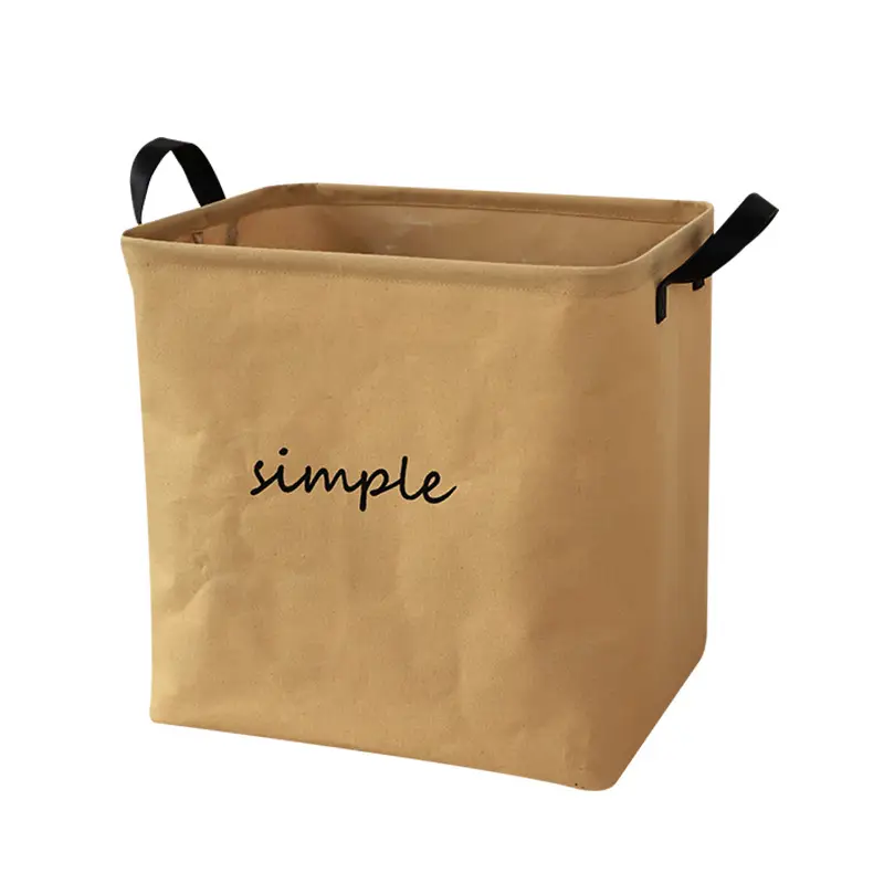 Large Cotton Linen Storage Basket Washable Foldable - Image 8