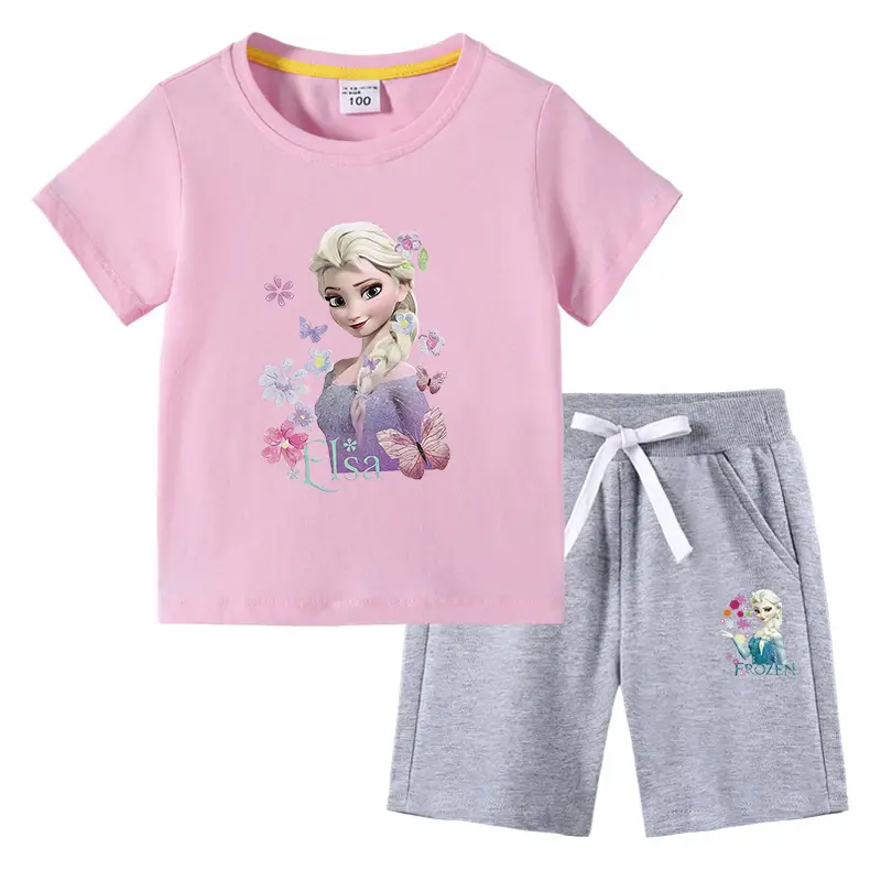 2023 Kids Cotton 2-Piece Summer Set Black Yellow - Image 9