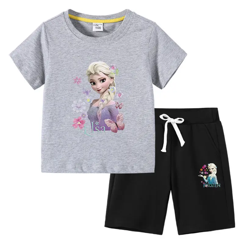 2023 Kids Cotton 2-Piece Summer Set Black Yellow - Image 14