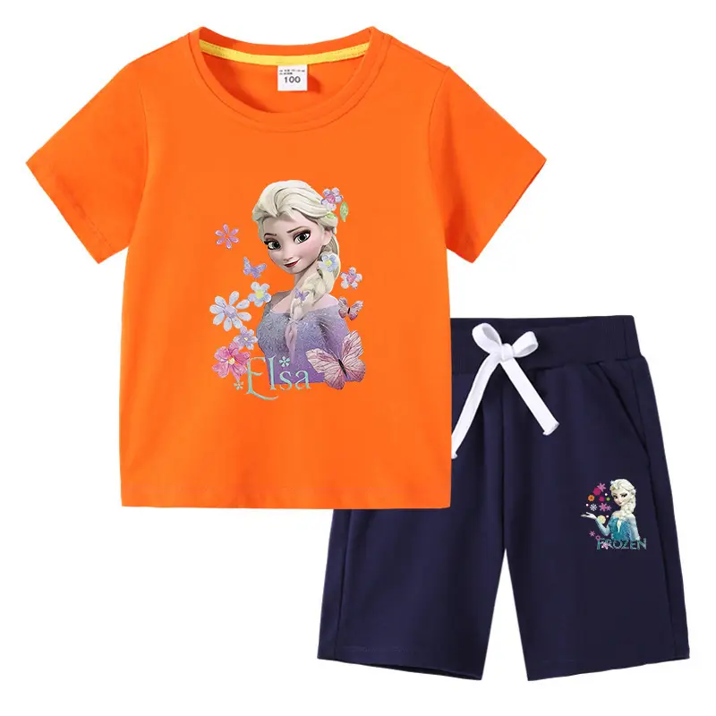 2023 Kids Cotton 2-Piece Summer Set Black Yellow - Image 15