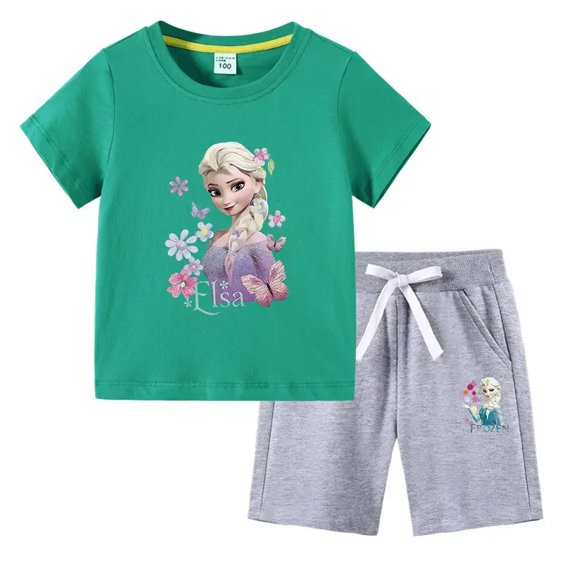 2023 Kids Cotton 2-Piece Summer Set Black Yellow - Image 16