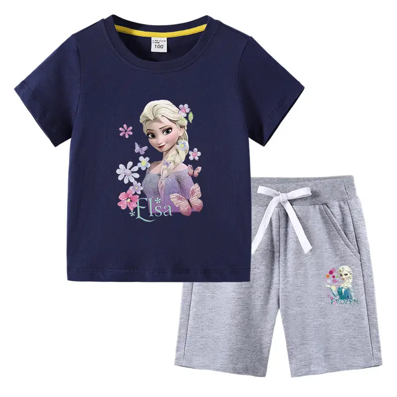 2023 Kids Cotton 2-Piece Summer Set Black Yellow - Image 19