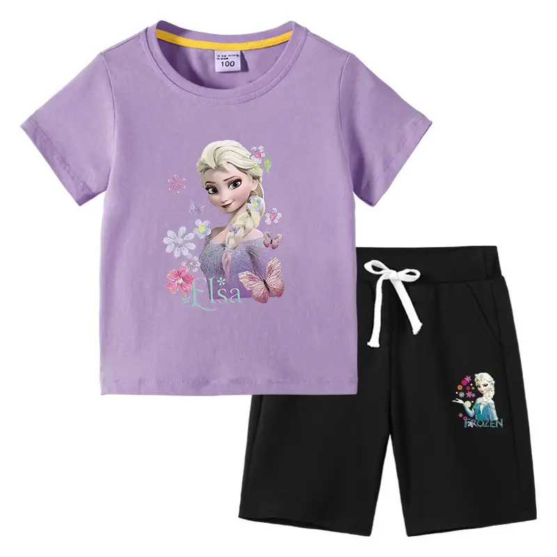 2023 Kids Cotton 2-Piece Summer Set Black Yellow - Image 20