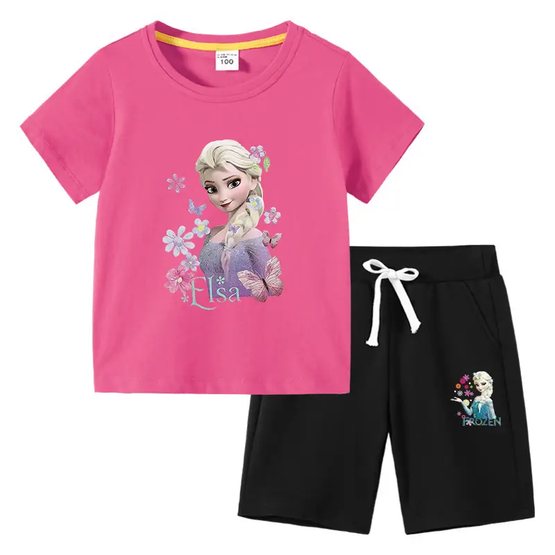 2023 Kids Cotton 2-Piece Summer Set Black Yellow - Image 22