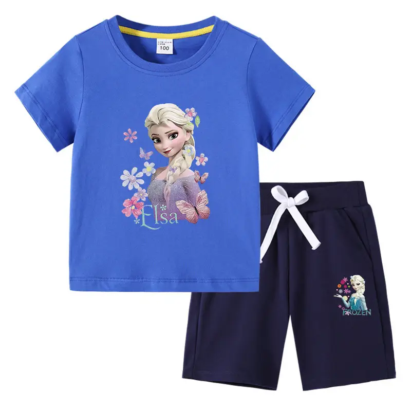 2023 Kids Cotton 2-Piece Summer Set Black Yellow - Image 3