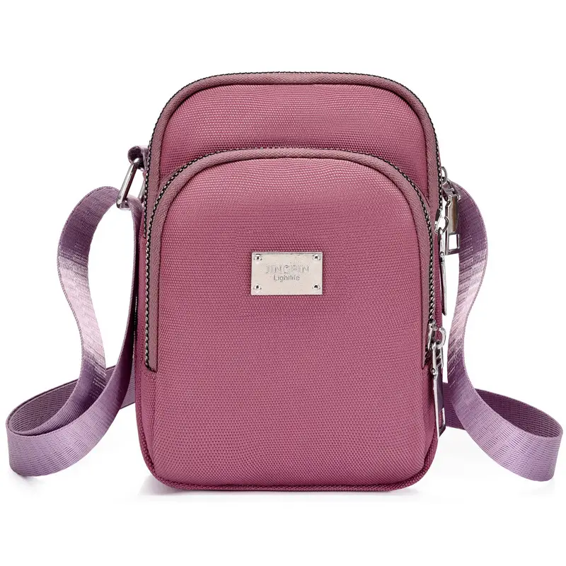 Women's Pink Crossbody Shoulder Bag with Adjustable Strap - Image 3