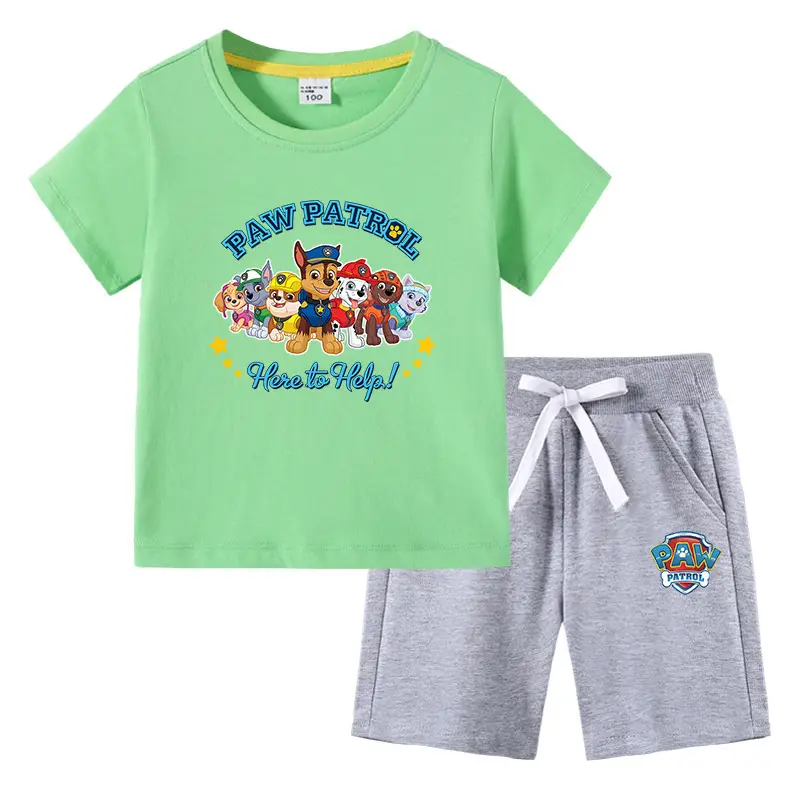 2023 Kids Paw Patrol T-Shirt & Shorts Set Blue Gray - Image 18