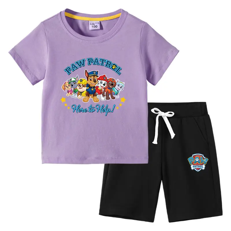 2023 Kids Paw Patrol T-Shirt & Shorts Set Blue Gray - Image 20