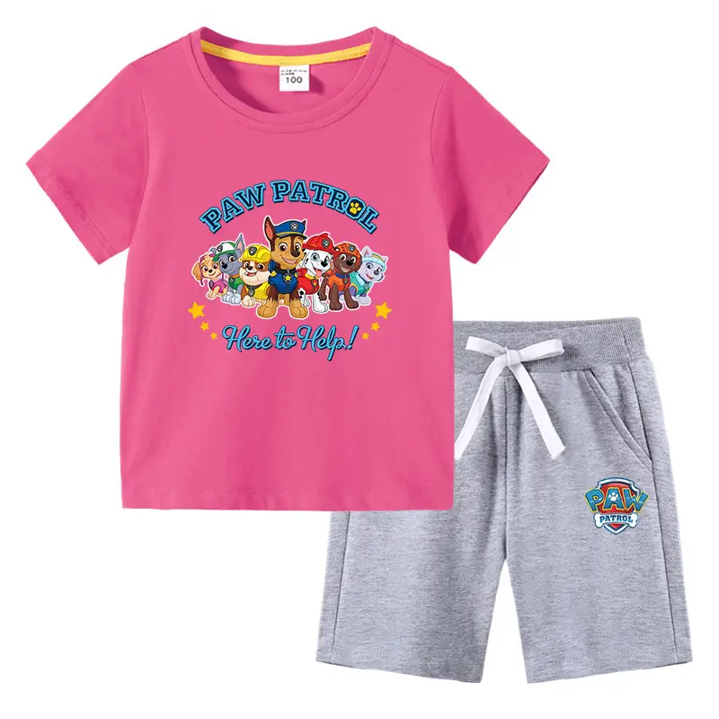 2023 Kids Paw Patrol T-Shirt & Shorts Set Blue Gray - Image 23