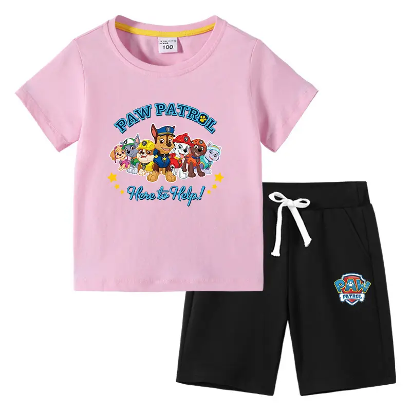 2023 Kids Paw Patrol T-Shirt & Shorts Set Blue Gray - Image 9