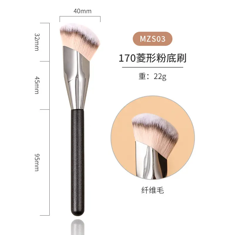 Diamond Shaped Makeup Brushes for Blush & Concealer - Image 4