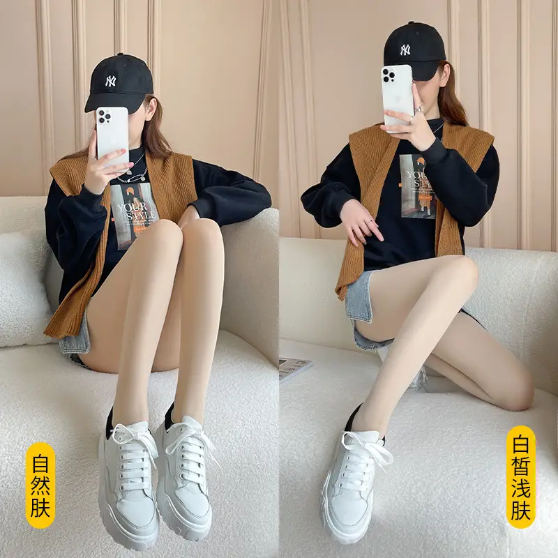 Double Layer Light Leg Socks for Women Winter Thickened - Image 9