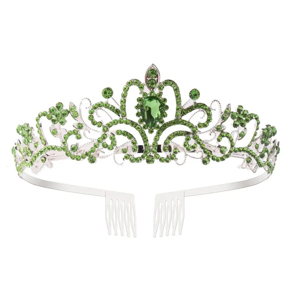 Purple Crystal Bridal Crown Hair Accessories - Image 15