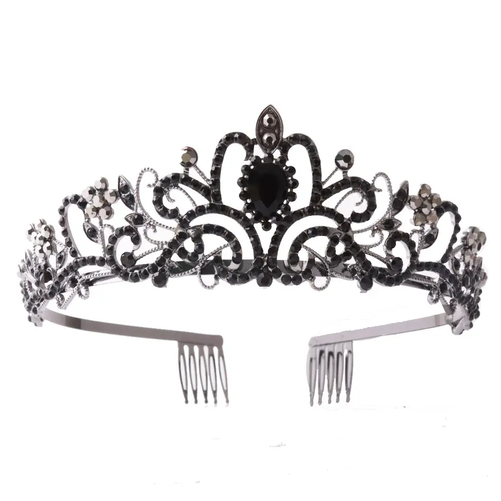 Purple Crystal Bridal Crown Hair Accessories - Image 16