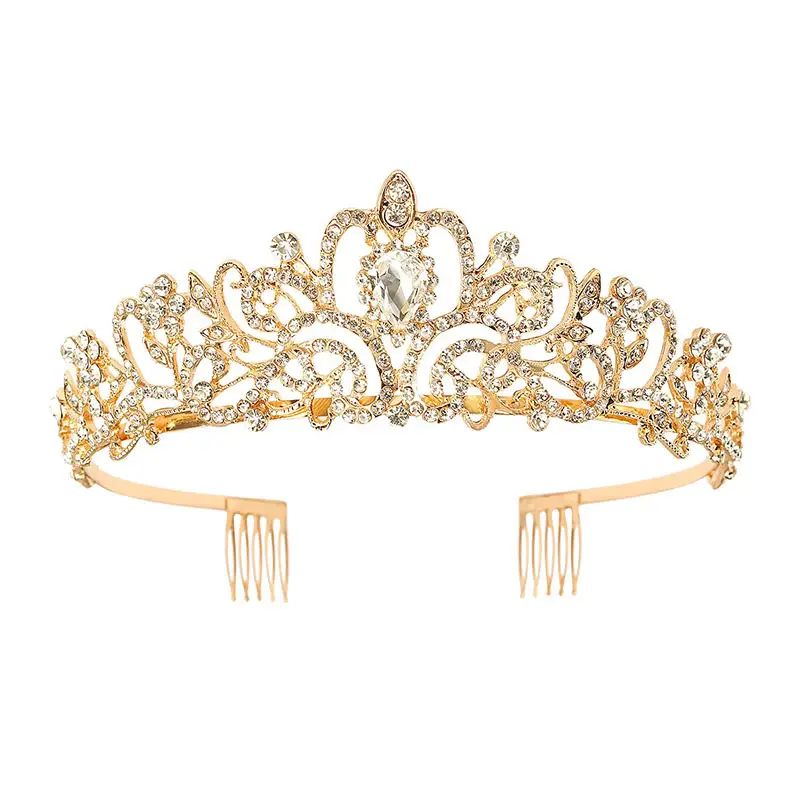 Purple Crystal Bridal Crown Hair Accessories - Image 3
