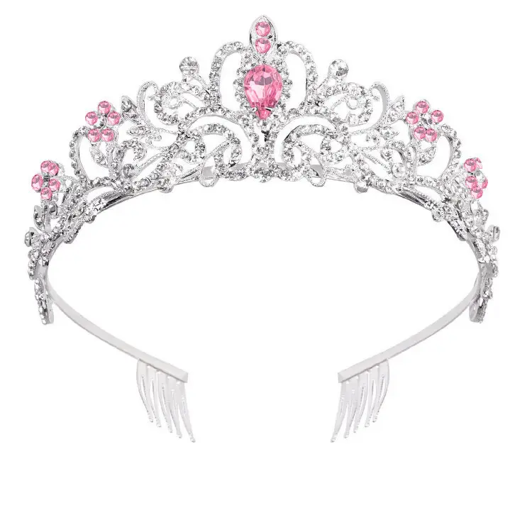 Purple Crystal Bridal Crown Hair Accessories - Image 7