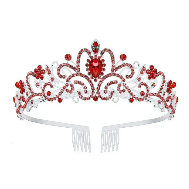 Purple Crystal Bridal Crown Hair Accessories - Image 8