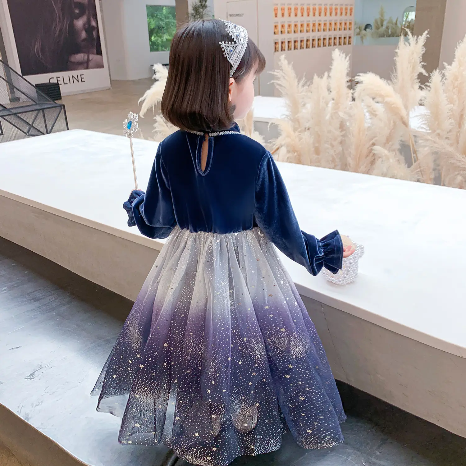 Autumn Winter Frozen Princess Aisha Dress for Girls - Image 4