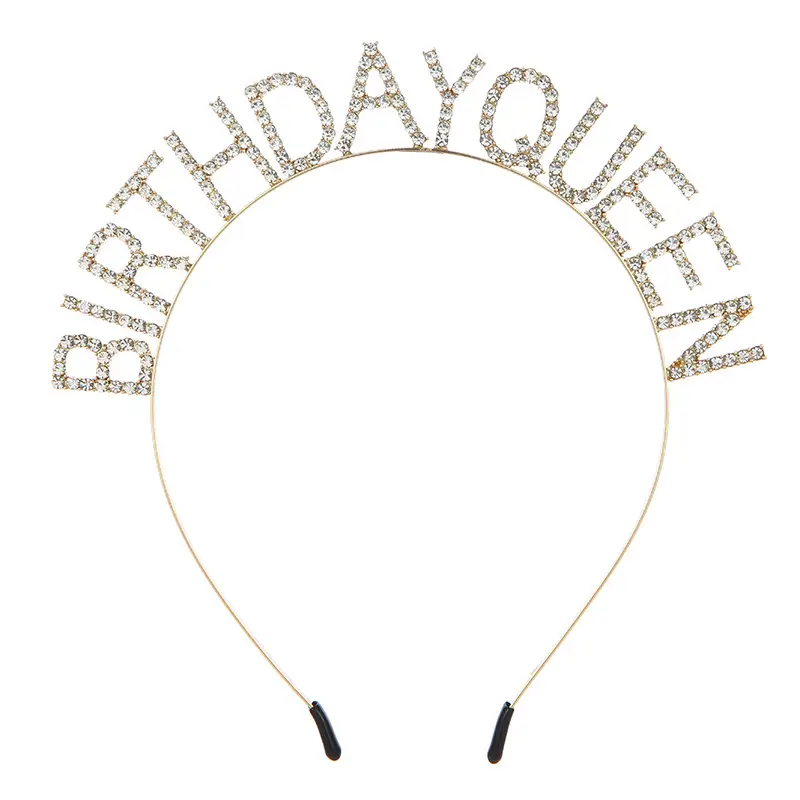 Crystal Birthday Queen Headband Pink Sparkly Hairband - Image 11