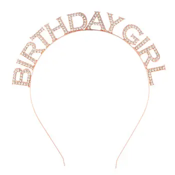 Crystal Birthday Queen Headband Pink Sparkly Hairband — feature 34