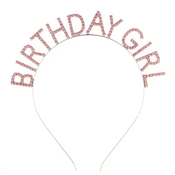 Crystal Birthday Queen Headband Pink Sparkly Hairband — feature 35