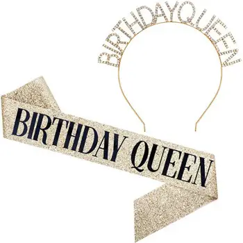 Crystal Birthday Queen Headband Pink Sparkly Hairband — feature 43