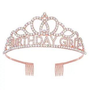 Crystal Birthday Queen Headband Pink Sparkly Hairband — feature 5