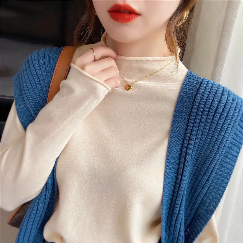 Women's Yellow Turtleneck Sweater Large Winter Wear - Image 12
