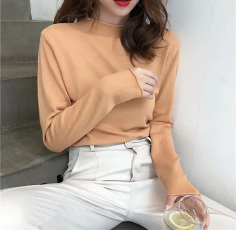 Women's Yellow Turtleneck Sweater Large Winter Wear — feature 11