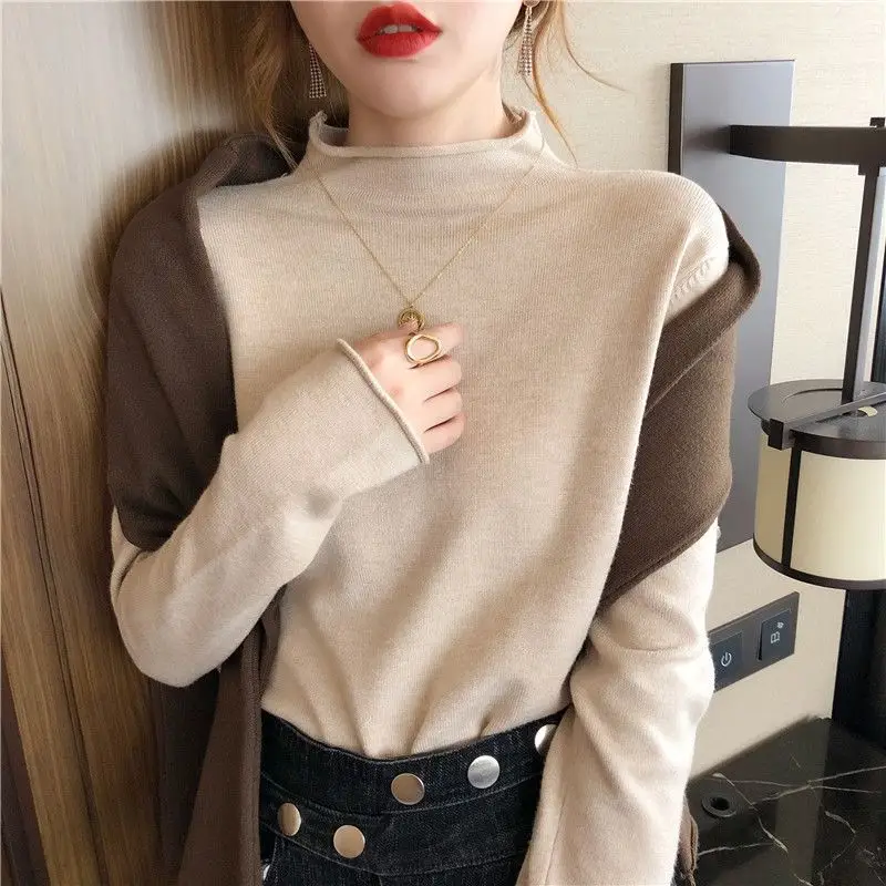 Women's Yellow Turtleneck Sweater Large Winter Wear — feature 6
