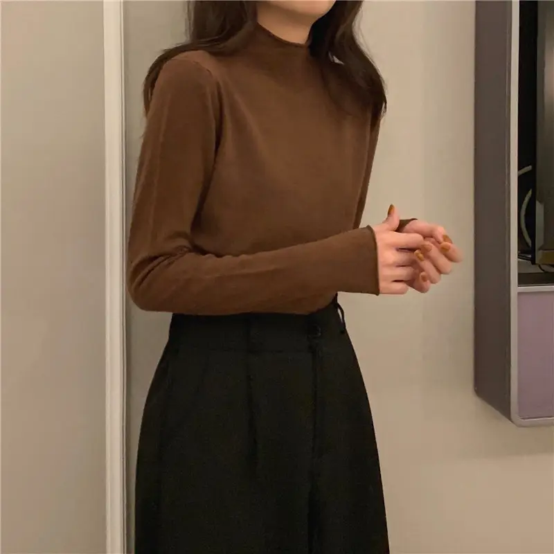 Women's Yellow Turtleneck Sweater Large Winter Wear - Image 9