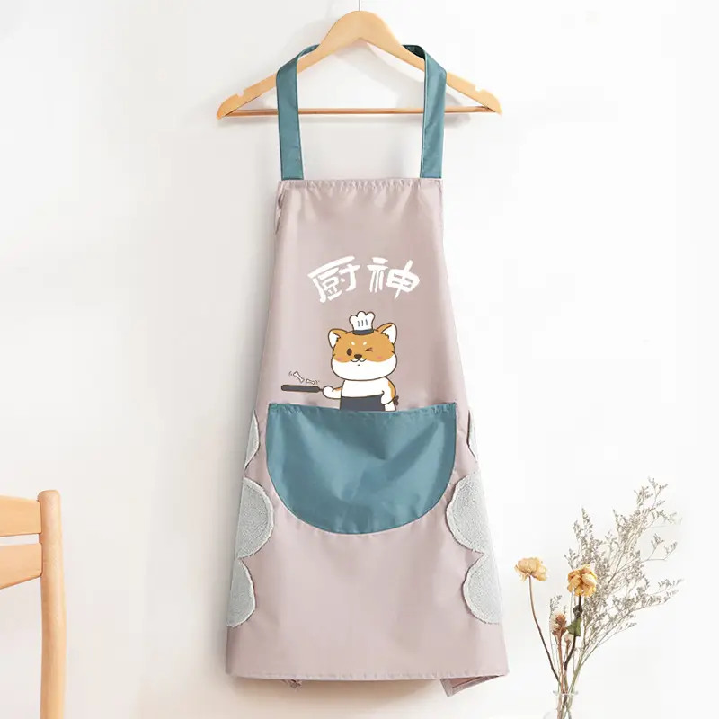 Cute Cartoon Apron Blue Waterproof Oil Proof 65x72 - Image 19