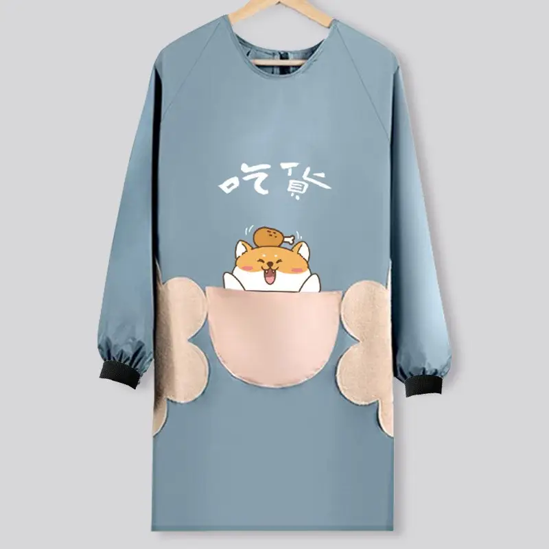 Cute Cartoon Apron Blue Waterproof Oil Proof 65x72 - Image 20