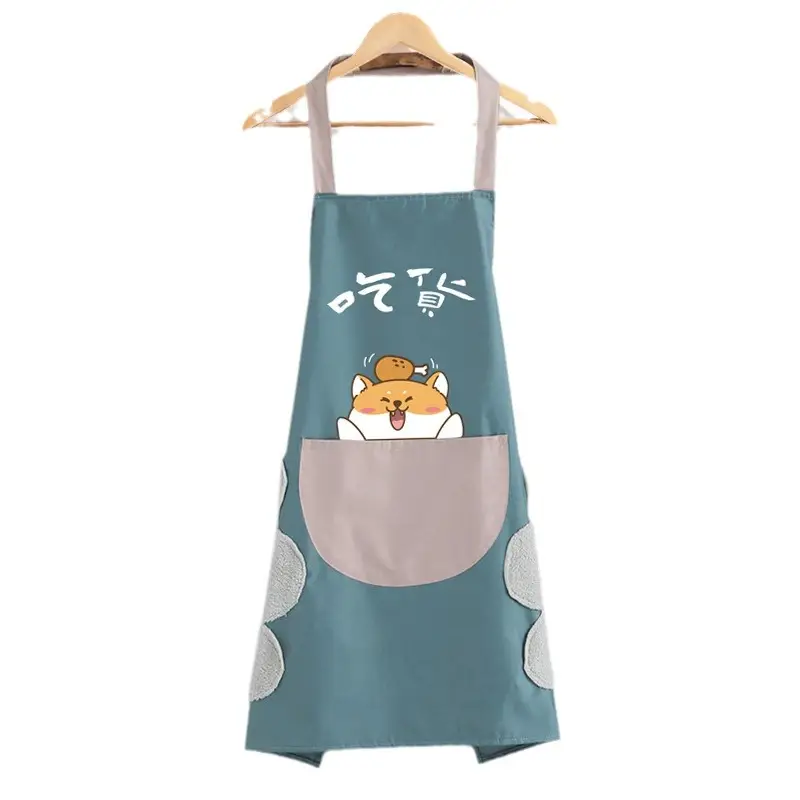 Cute Cartoon Apron Blue Waterproof Oil Proof 65x72 - Image 22