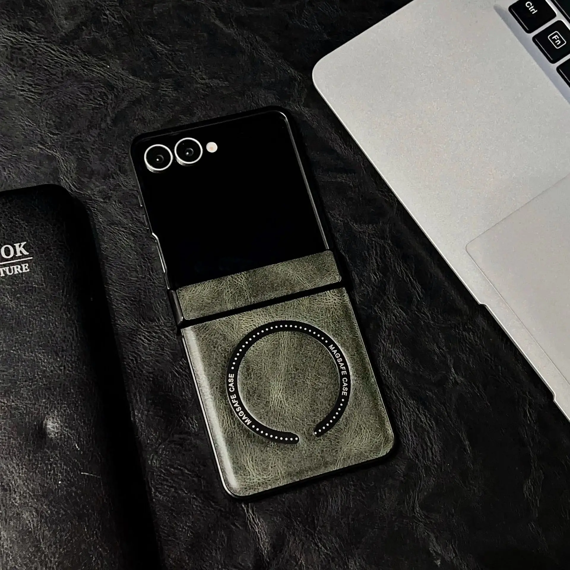 Retro Leather Magnetic Foldable Phone Case for Men Women — feature 12