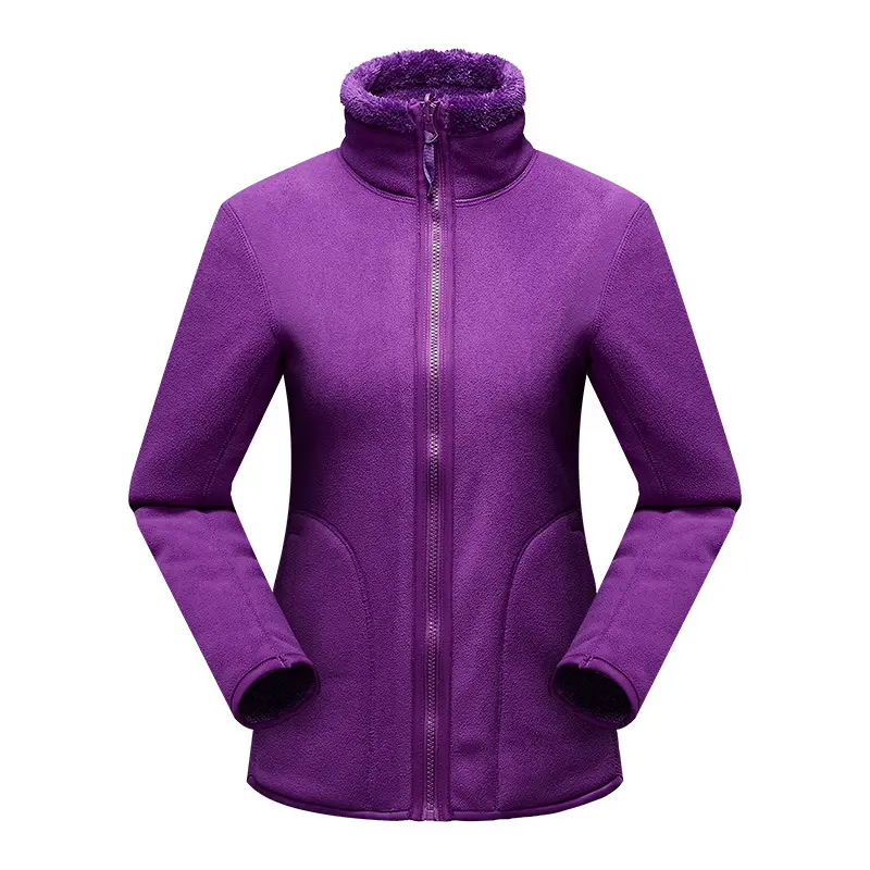 Purple Fleece Jacket for Men Winter Unisex - Image 13
