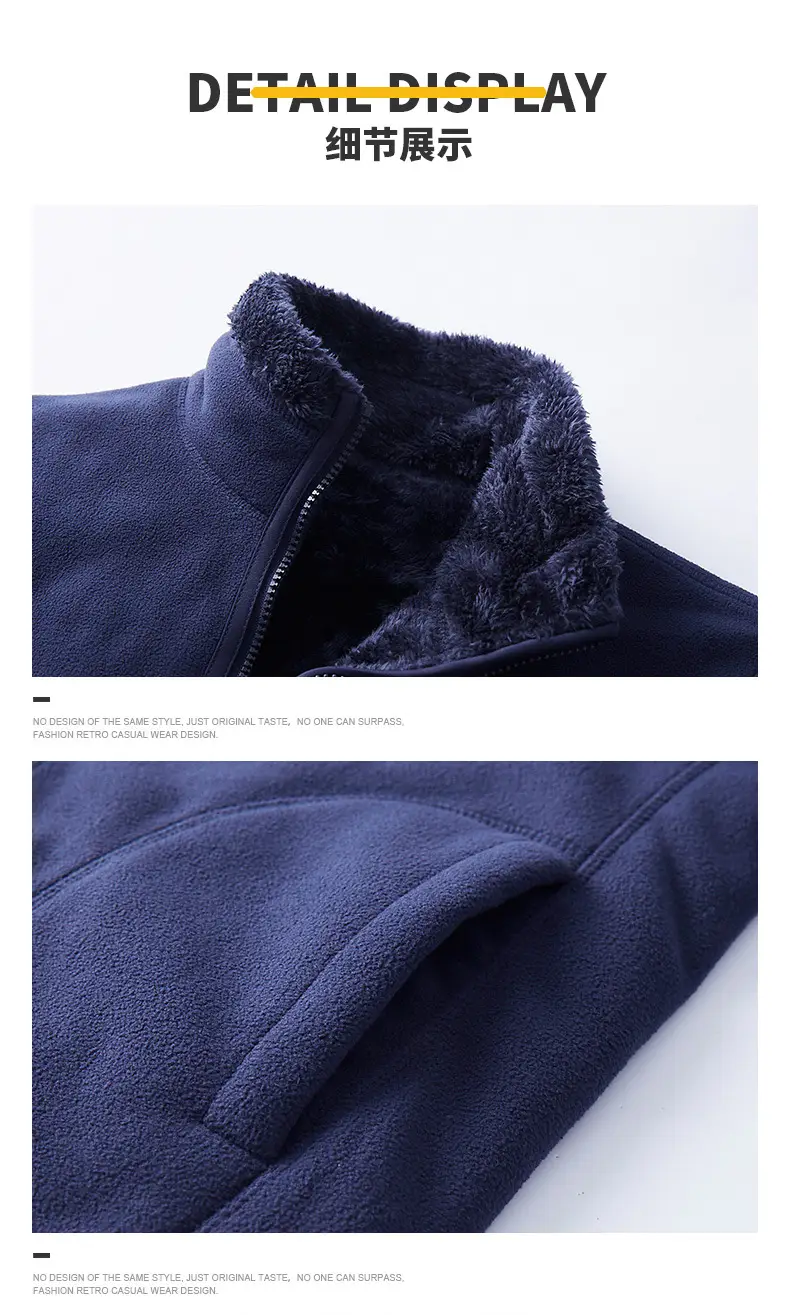 Purple Fleece Jacket for Men Winter Unisex — feature 26