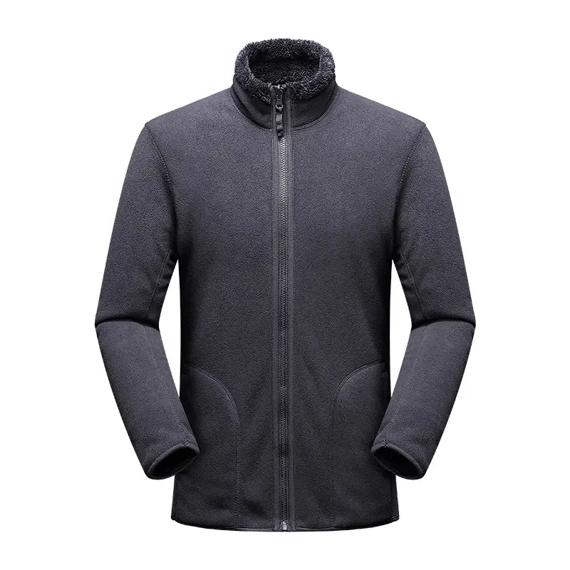 Purple Fleece Jacket for Men Winter Unisex - Image 2